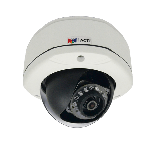 ACTi D71A 1MP Outdoor Dome Camera with D/N, IR and fixed 2.93mm lens.