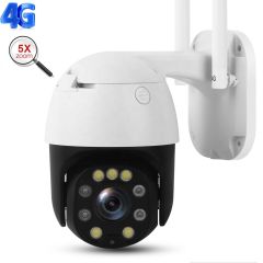 SP934 5.0MP 4G 2.5 inch mini PTZ control 5x zoom, no-glow IR LED waterproof outdoor real time video streaming CCTV camera 
