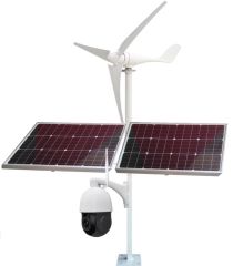 SP395-20X 5.0MP 4G PTZ control 20x zoom, no-glow IR LED waterproof outdoor real time video streaming solar CCTV camera with lithium ion battery and wind turbine