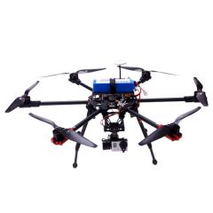 Hexacopter X700 aircraft, aluminiun case, 7 channel WFT07 remote control, 4S 10000mAh Lipo battery, battery alarm, & Imax B6 charger 