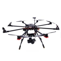 Octocopter BAT X900 aircraft, aluminium case, 9 channel WFT09 remote control, 1500mAh Lipo batterry, battery alarm, Imax B6 charger, 3 axis brushless gimble & Sony 5r camera